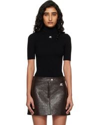 Courreges - Reedition Short Sleeves Rib Knit Turtleneck - Lyst