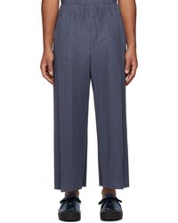 Homme Plissé Issey Miyake - Homme Plissé Issey Miyake Gray Monthly Color October Trousers - Lyst