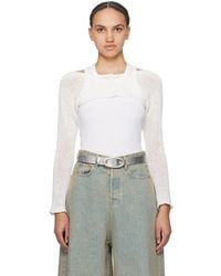 OPEN YY - Ssense Exclusive Bolero Cardigan - Lyst