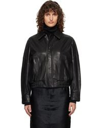 Nour Hammour - Dalma Relaxed Leather Jacket - Lyst