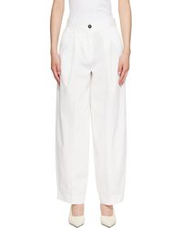 TOTEME - Single Pleat Cotton Trousers - Lyst