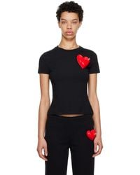 Moschino - Black Inflatable Heart T-shirt - Lyst