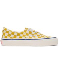 vans authentic checkerboard yellow