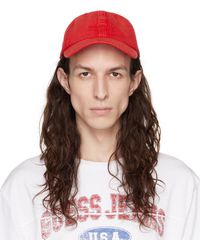 Guess USA - Red Dad Cap - Lyst