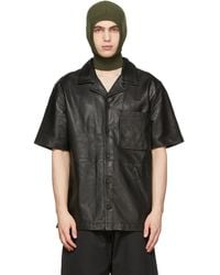 Han Kjobenhavn Ssense Exclusive Leather Summer Shirt - Black