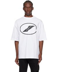 we11done - T-shirt blanc à logo imprimé - Lyst