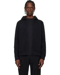 BOSS - Stretch Cotton Logo Detail Zip-up Hoodie - Lyst