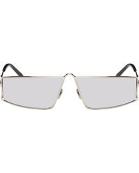 Saint Laurent - Ssense Exclusive Silver Sl 606 Sunglasses - Lyst