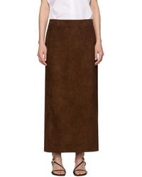 LE17SEPTEMBRE - Straight Leather Maxi Skirt - Lyst