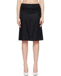 MM6 by Maison Margiela - Satin Midi Skirt - Lyst