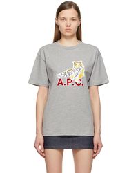 A.P.C. - Grey Lunar New Year Johnson T-shirt - Lyst
