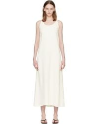 TOTEME - Off- Scoop-Neck Sablé Maxi Dress - Lyst