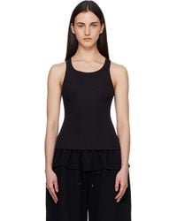 Alaïa - Alaïa Darts Cotton Tank Top - Lyst