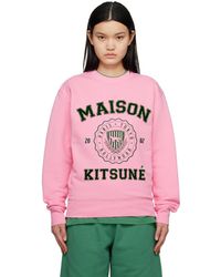 Maison Kitsuné - Pink Hotel Olympia Edition Varsity Sweatshirt - Lyst