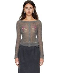 ShuShu/Tong - Beaded Floral Embellished Cardigan - Lyst