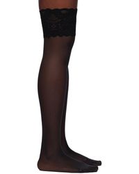 Wolford - Black Satin Touch 20 Socks - Lyst