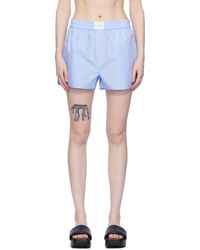 T By Alexander Wang - Blue Vented Shorts - Lyst