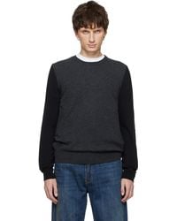 Maison Margiela - Two-Tone Wool Sweater - Lyst