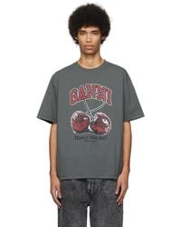 Ganni - Gray Cherry T-shirt - Lyst