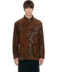 Dries Van Noten - Khaki Loose Corduroy Shirt - Lyst