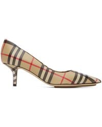 Burberry - Vintage Check Leather Pump - Lyst