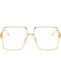 Loewe - Oversize Square Retro Titanium Glasses - Lyst