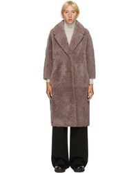 Max Mara Pink Shearling Meringa Coat