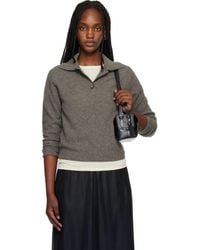 Maison Margiela - Taupe Brushed Wool Polo - Lyst