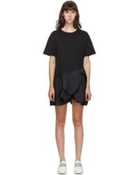 black halo saracen bow mini dress