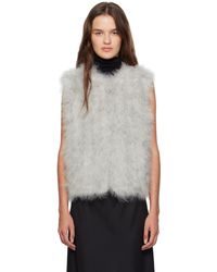 Yves Salomon - Cropped Feather Vest - Lyst