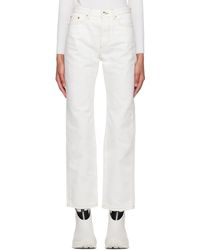 Moncler - White Straight-leg Jeans - Lyst