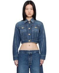 Balmain - Short Denim Jacket - Lyst