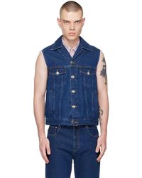 Ernest W. Baker - Sleeveless Denim Jacket - Lyst