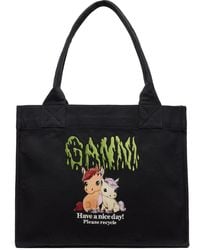 Ganni - Pony Printed Large Tote - Lyst