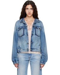 Maison Margiela - Folded Collar Denim Jacket - Lyst