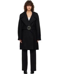 Coperni - ブラック オーバーサイズ ベルト コート - Lyst