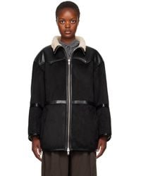 Stand Studio - Black Rylee Faux-shearling Jacket - Lyst