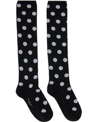 Marni - Black & White Polka Dots Socks - Lyst