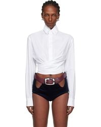 Jean Paul Gaultier - 'The Cropped Cache-Coeur' Shirt - Lyst