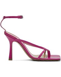 Bottega Veneta - Pink Stretch Heeled Sandals - Lyst
