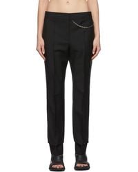 Givenchy - Black Wool & Mohair Chain Trousers - Lyst