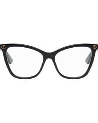 Gucci - Lunettes Œil-De-Chat Noires En Acétate Léger À Logos Gg - Lyst