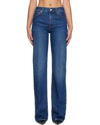 Mugler - Washed Five Pocket Straight Jeans - Lyst