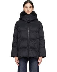 Yves Salomon - Waterproof Technical Lambswool Trim A-Line Down Jacket - Lyst
