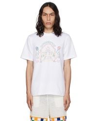 Casablancabrand - Rainbow Crayon Printed Cotton T-shirt - Lyst