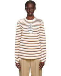 Maison Kitsuné - Multicolor Striped Long Sleeve T-shirt - Lyst