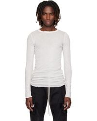 Rick Owens - Off- Temple Rib Ls T-shirt - Lyst