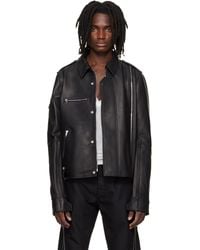 24SS ALICE STROBE size 54アリスストロボレザージャケット 大人気! RICK OWENS Alice Strobe レザージャケット 差し色に！ (RICK