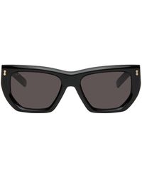 Gucci - Lunettes de soleil géométriques rivetto noires en acétate - Lyst