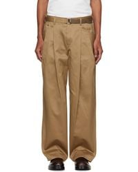 Sacai - Cotton Chino Trousers - Lyst